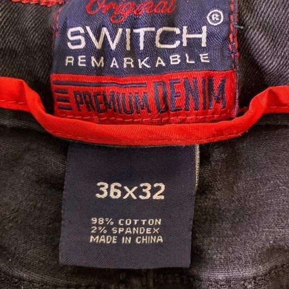 Men's Jeans Switch 36 x 32 9551 Moto Spandex GUC - Picture 9 of 9